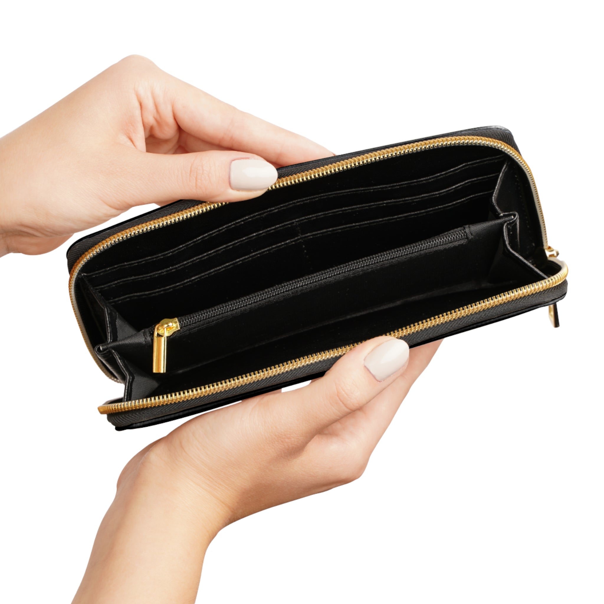 HoneyDrip Zipper Wallet — Floral Honey Drip Zip Wallet