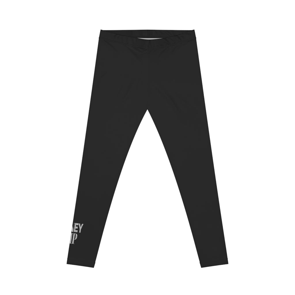 Women's 'Honey Drip' Black Casual Leggings — Minimal Text Accent