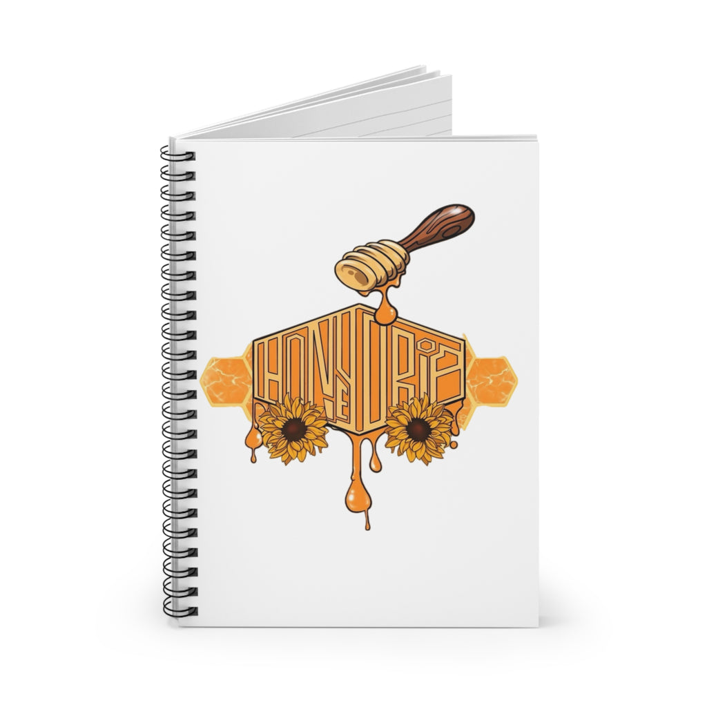 Honey Drip Spiral Notebook — Floral Sunflower Journal
