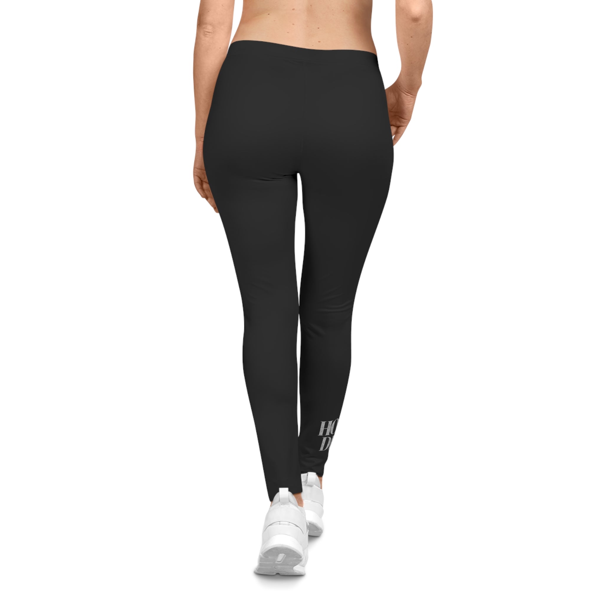 Women's 'Honey Drip' Black Casual Leggings — Minimal Text Accent