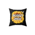 Sunflower "Honey Drip" Decorative Pillow — Bee & Floral Accent Cushion