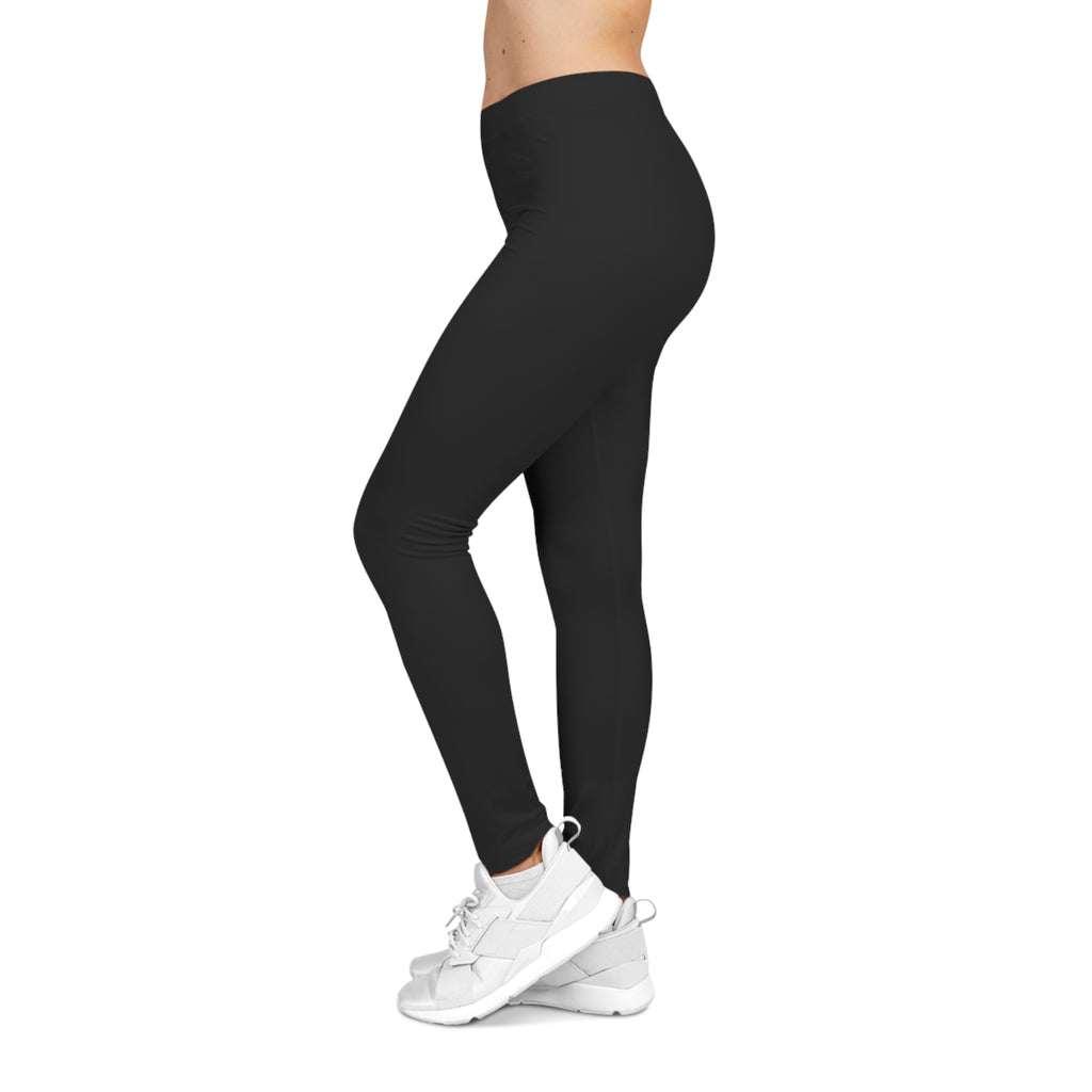 Women's 'Honey Drip' Black Casual Leggings — Minimal Text Accent