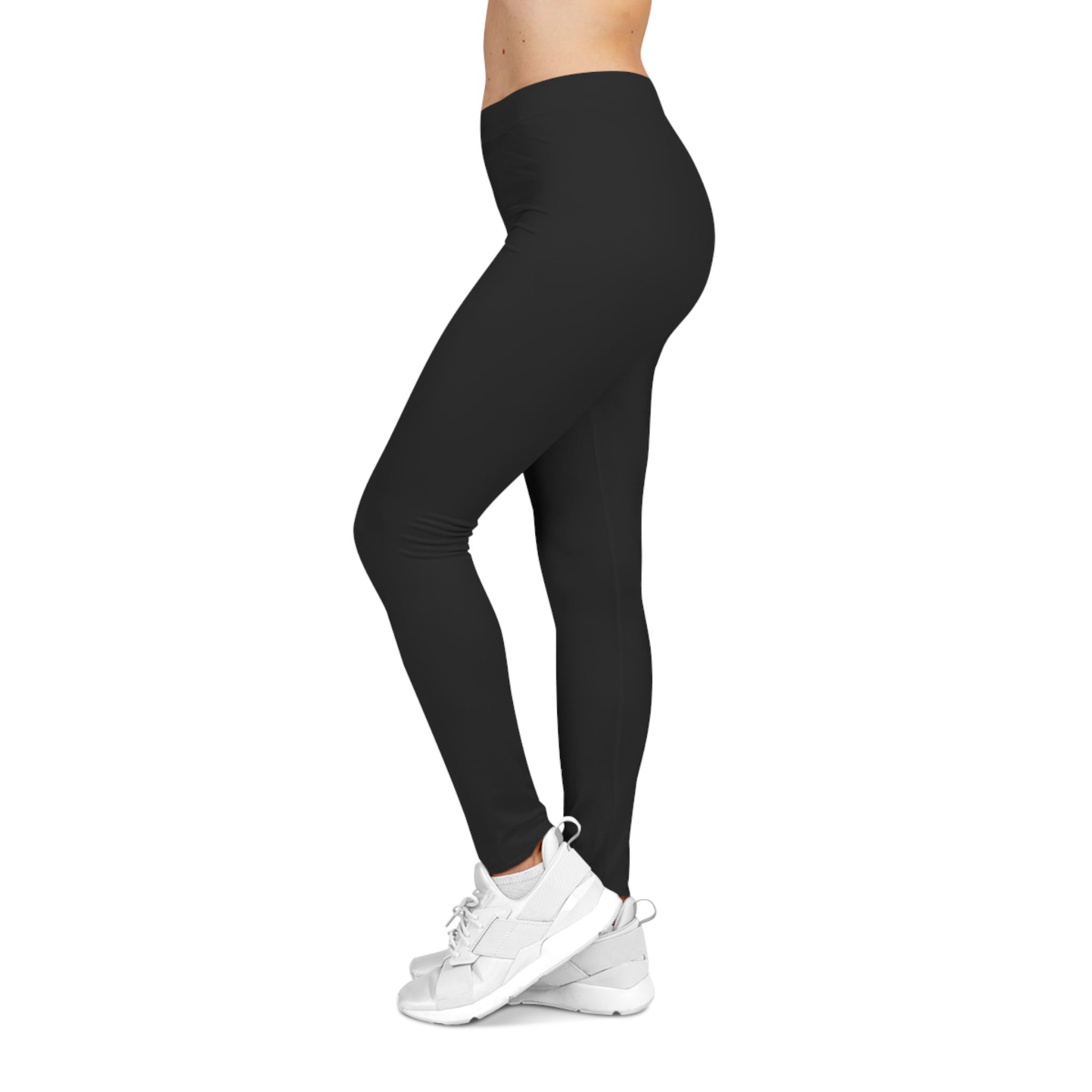 Women's 'Honey Drip' Black Casual Leggings — Minimal Text Accent