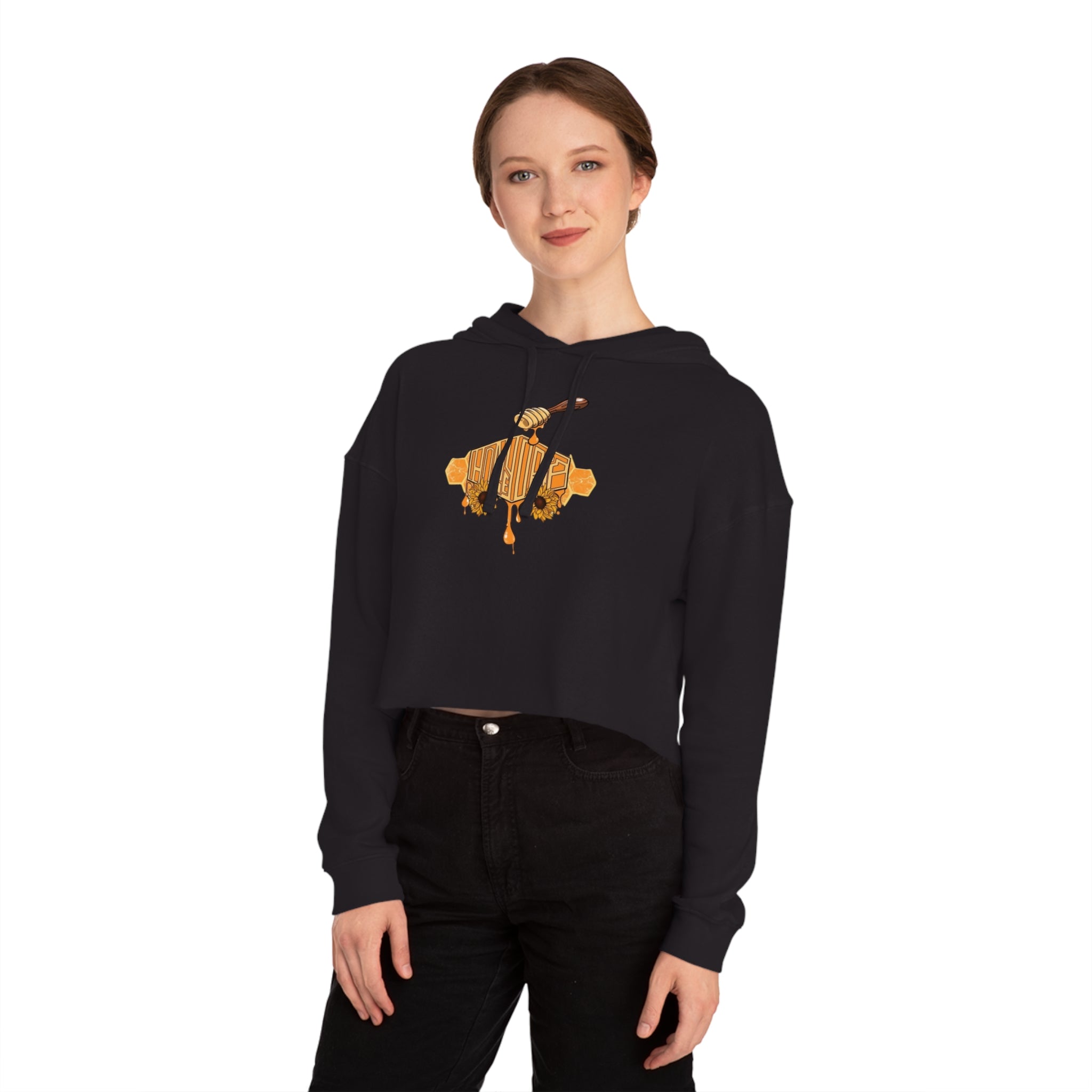 Honey Drip Crop Hoodie —  Graphic Cropped Hooded Sweatshirt