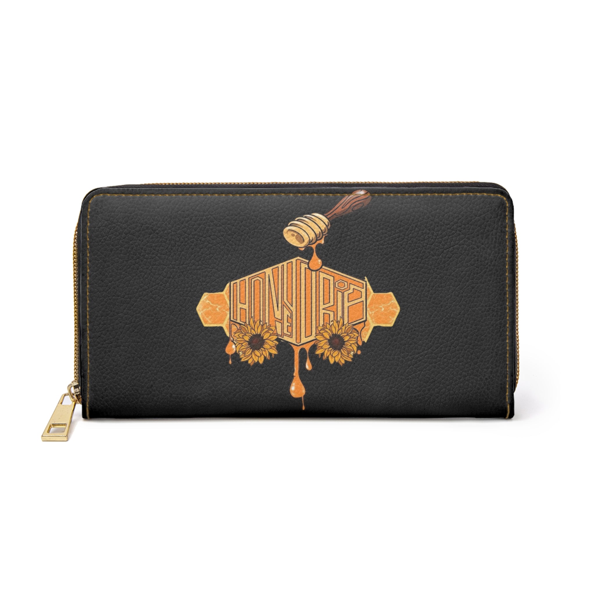 HoneyDrip Zipper Wallet — Floral Honey Drip Zip Wallet