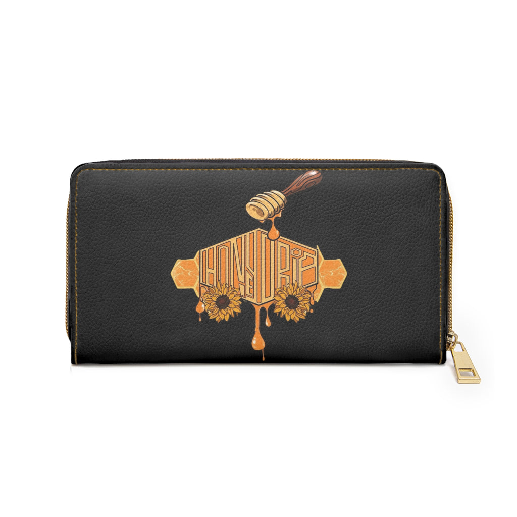 HoneyDrip Zipper Wallet — Floral Honey Drip Zip Wallet