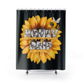 Honey Drip Sunflower Shower Curtain — Bee & Sunflower Bathroom Decor