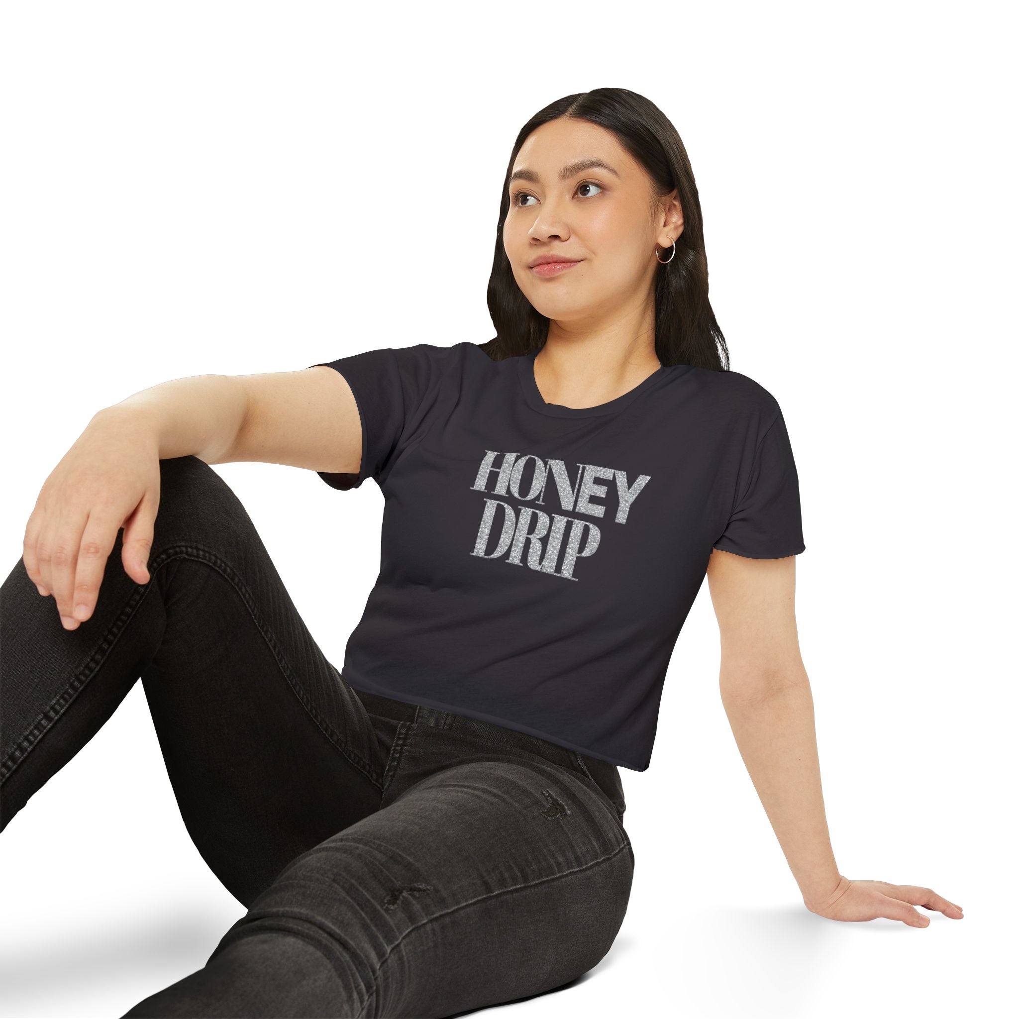 Honey Drip Crop Top — Women's Festival Graphic Tee