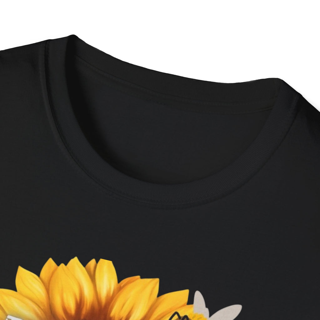 HoneyDrip Sunflower T-Shirt — 'Honey Drip' Graphic Tee with Sunflower & Bee