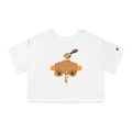 Honey Drip Cropped Tee — Floral Sunflower Bee Graphic T-Shirt