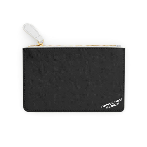 Honey Drip Mini Clutch Bag — Floral Bee Wallet with 'Simple & Sweet' Accent
