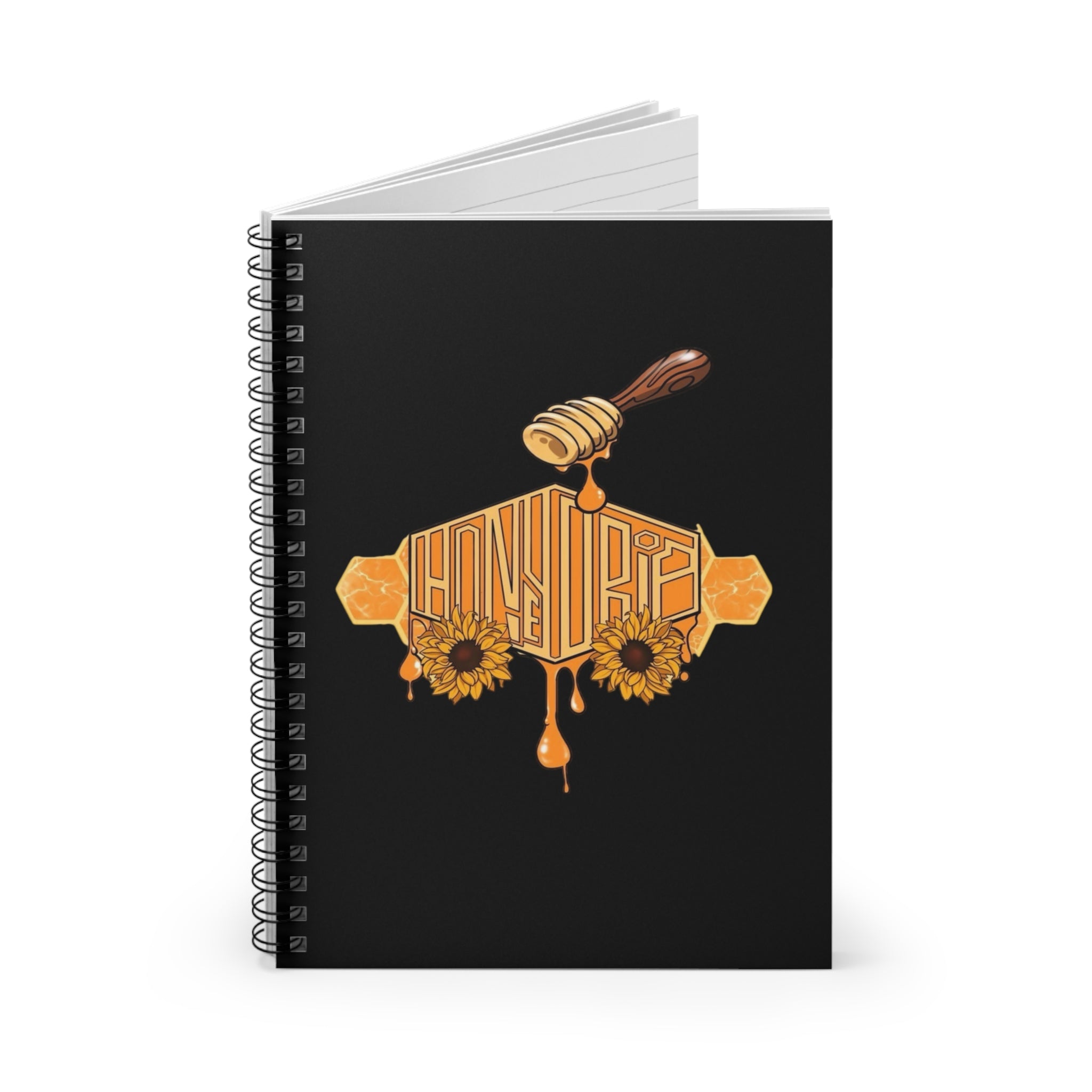 Notebook — Honey Drip Sunflower Spiral Journal