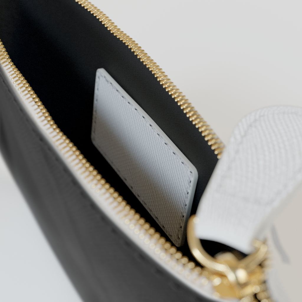 Honey Drip Mini Clutch Bag — Floral Bee Wallet with 'Simple & Sweet' Accent