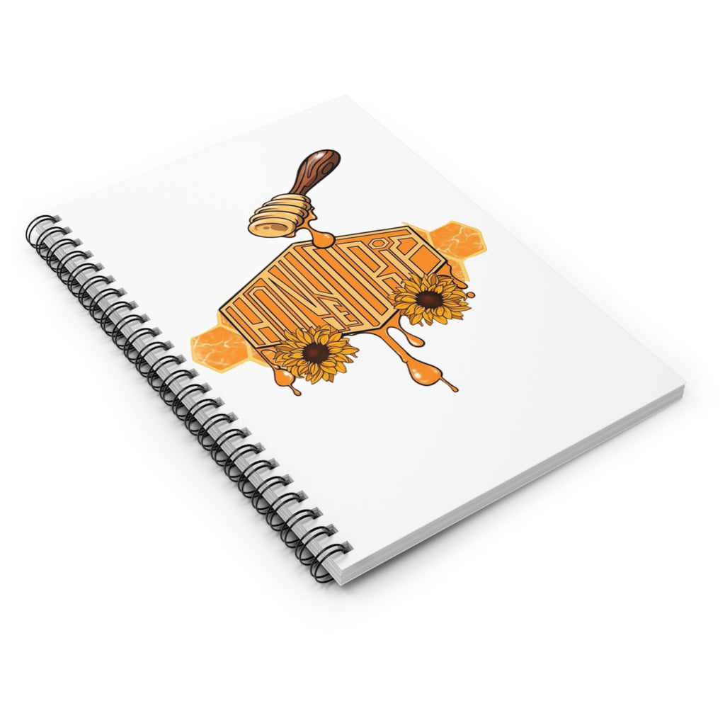 Honey Drip Spiral Notebook — Floral Sunflower Journal