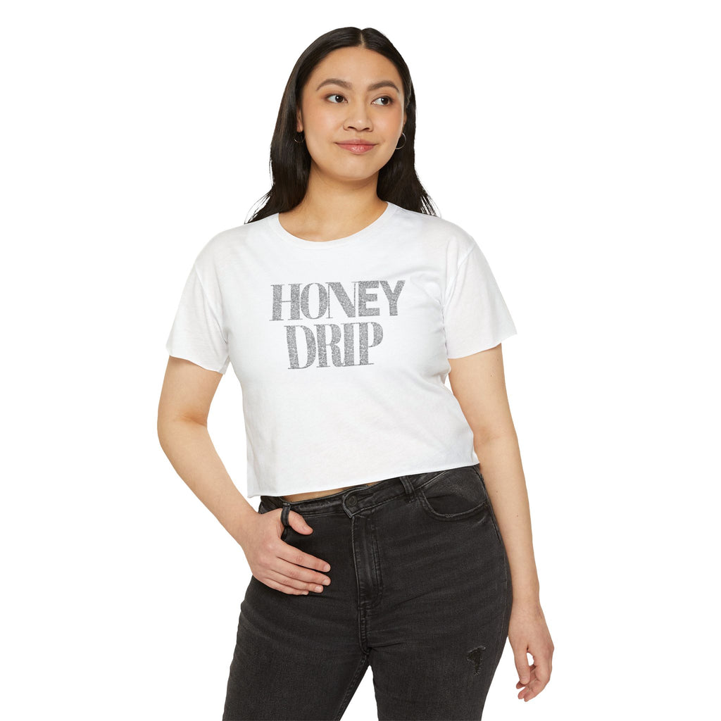 Honey Drip Crop Top — Women's Festival Graphic Tee