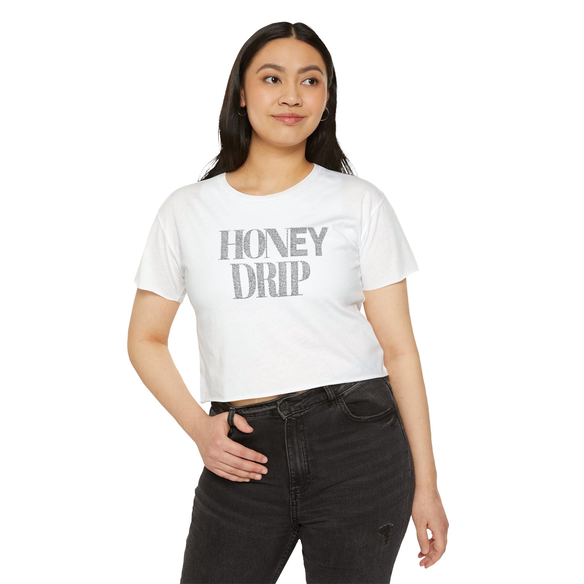 Honey Drip Crop Top — Women's Festival Graphic Tee