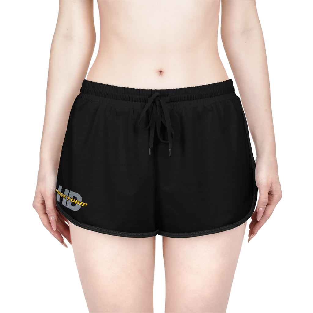 HoneyDrip Women's Relaxed Shorts — Black Dance & Streetwear Athletic Shorts