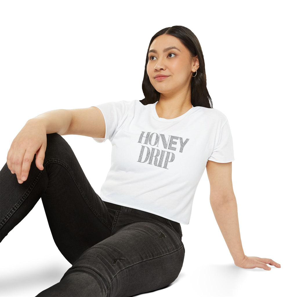Honey Drip Crop Top — Women's Festival Graphic Tee